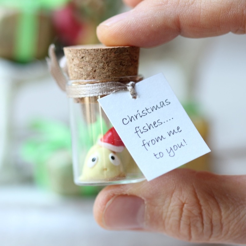 Christmas Best Friend Gift Miniature Bean in a Bottle