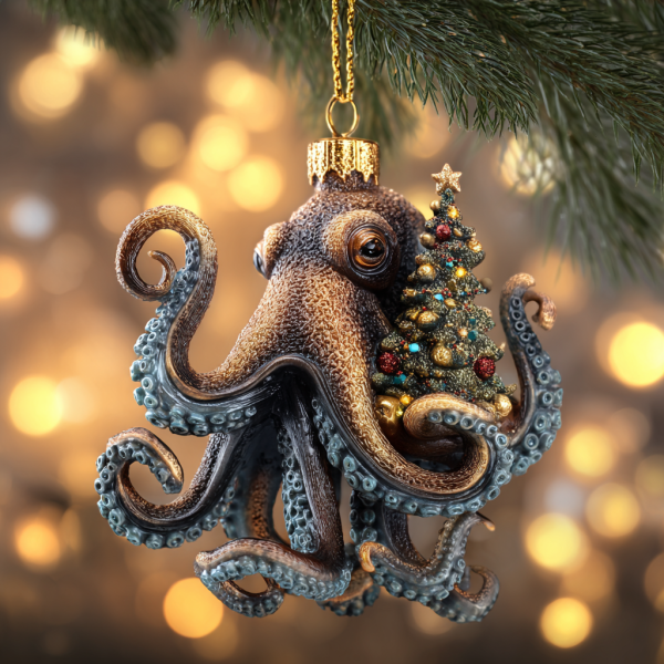 Deep-Sea Christmas Octopus Ornament