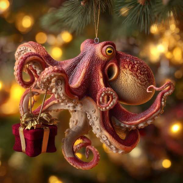 Deep-Sea Christmas Octopus Ornament
