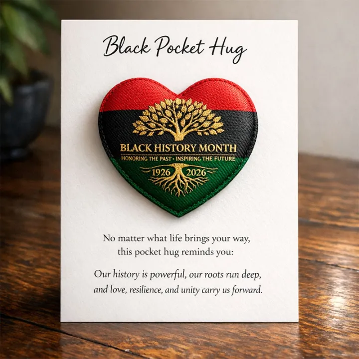Black Pocket Hug: Black History Month 2026 Commemorative Pin