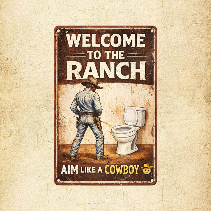 "Welcome to the Ranch" Bathroom Wall Decal