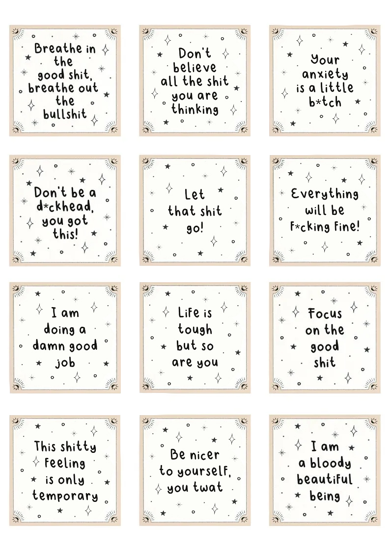  Sweary Keyring Affirmation Cards – A Daily Dose of Sass and Positivity! 🔑✨