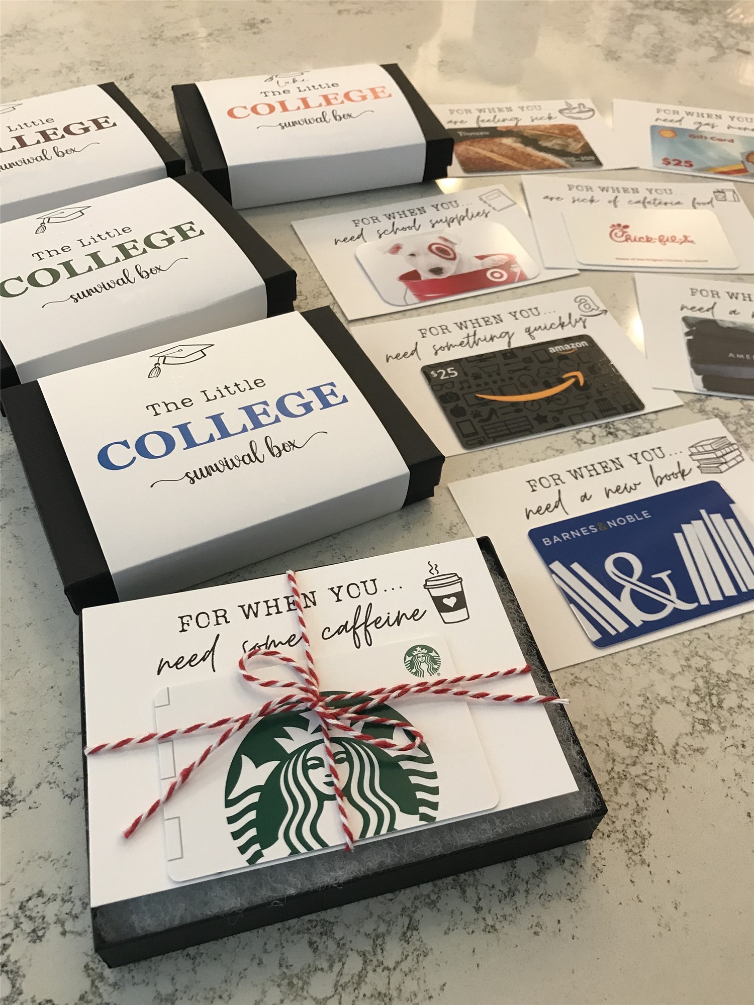College Gift Card Care Package