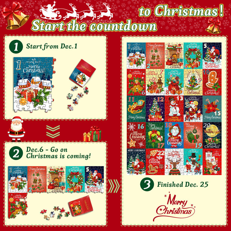  Christmas Advent Calendar Jigsaw Puzzle 1000pcs