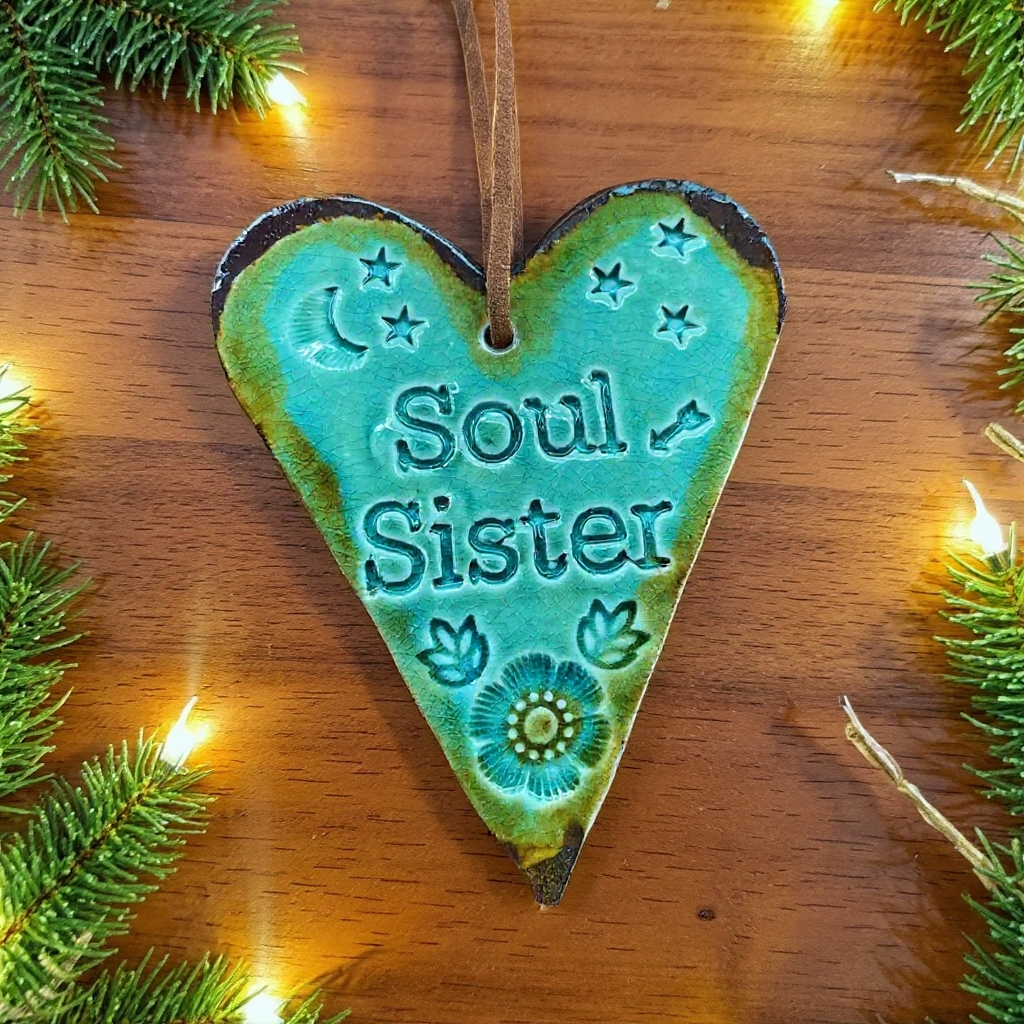 👧SOUL SISTER ... Handmade Ceramic Ornament
