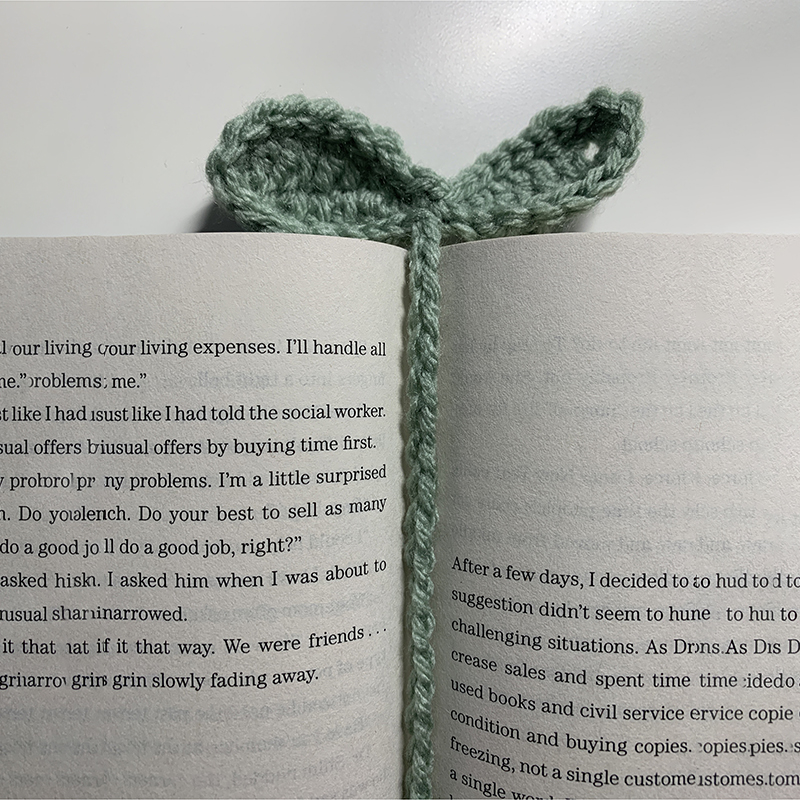 Leaf Sprout Crochet Bookmark-Perfect Gift for Book Lovers