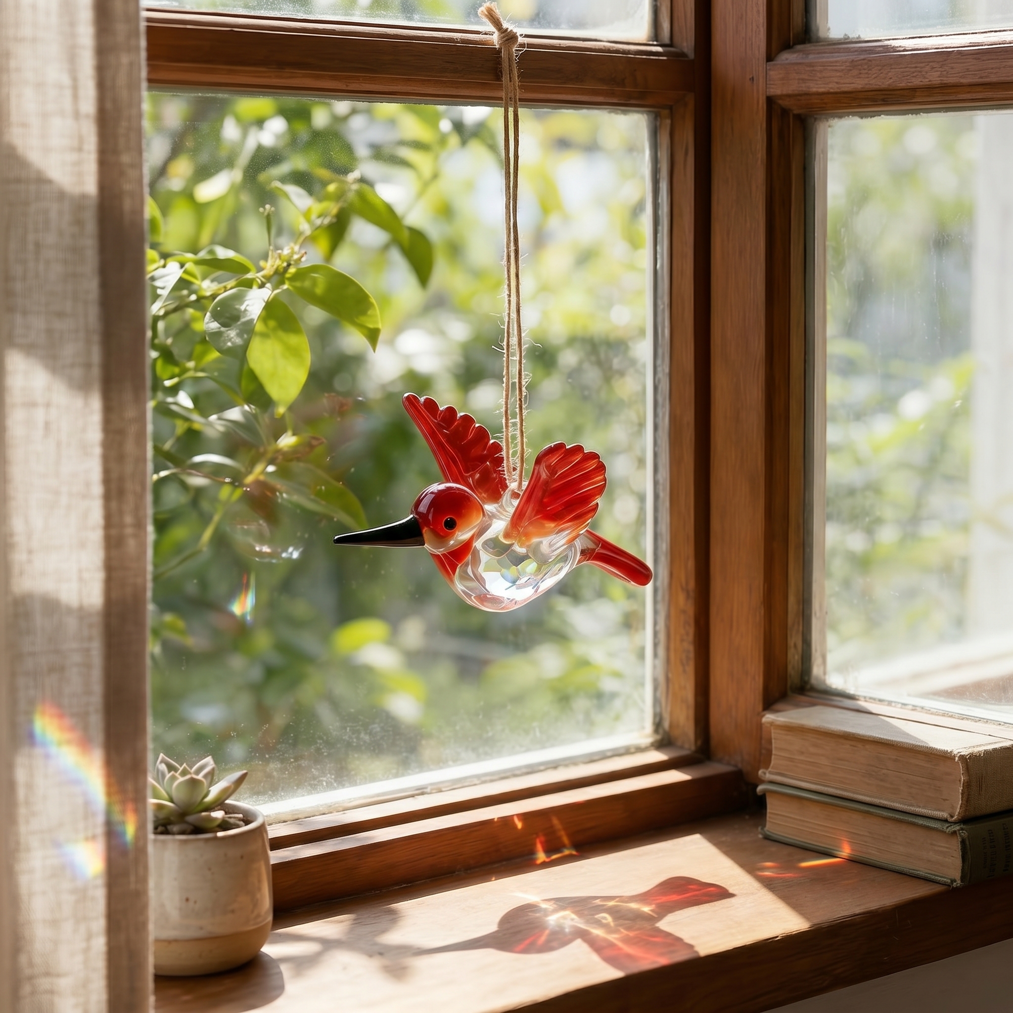 🔥Limited-time 60% off sale-Colorful Glass Bird Suncatcher