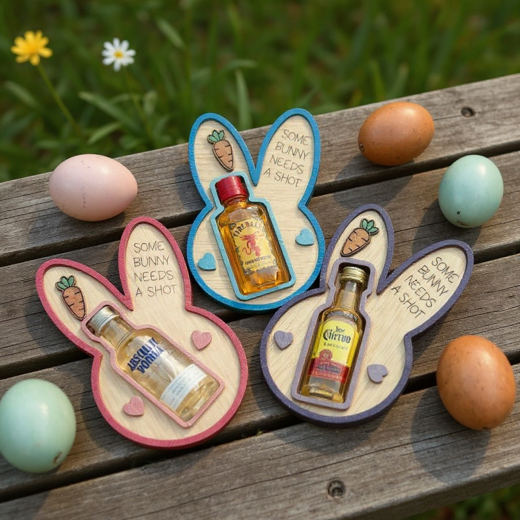 🐰 Some Bunny Needs a Shot! – Easter Bunny Liquor Bottle Holder