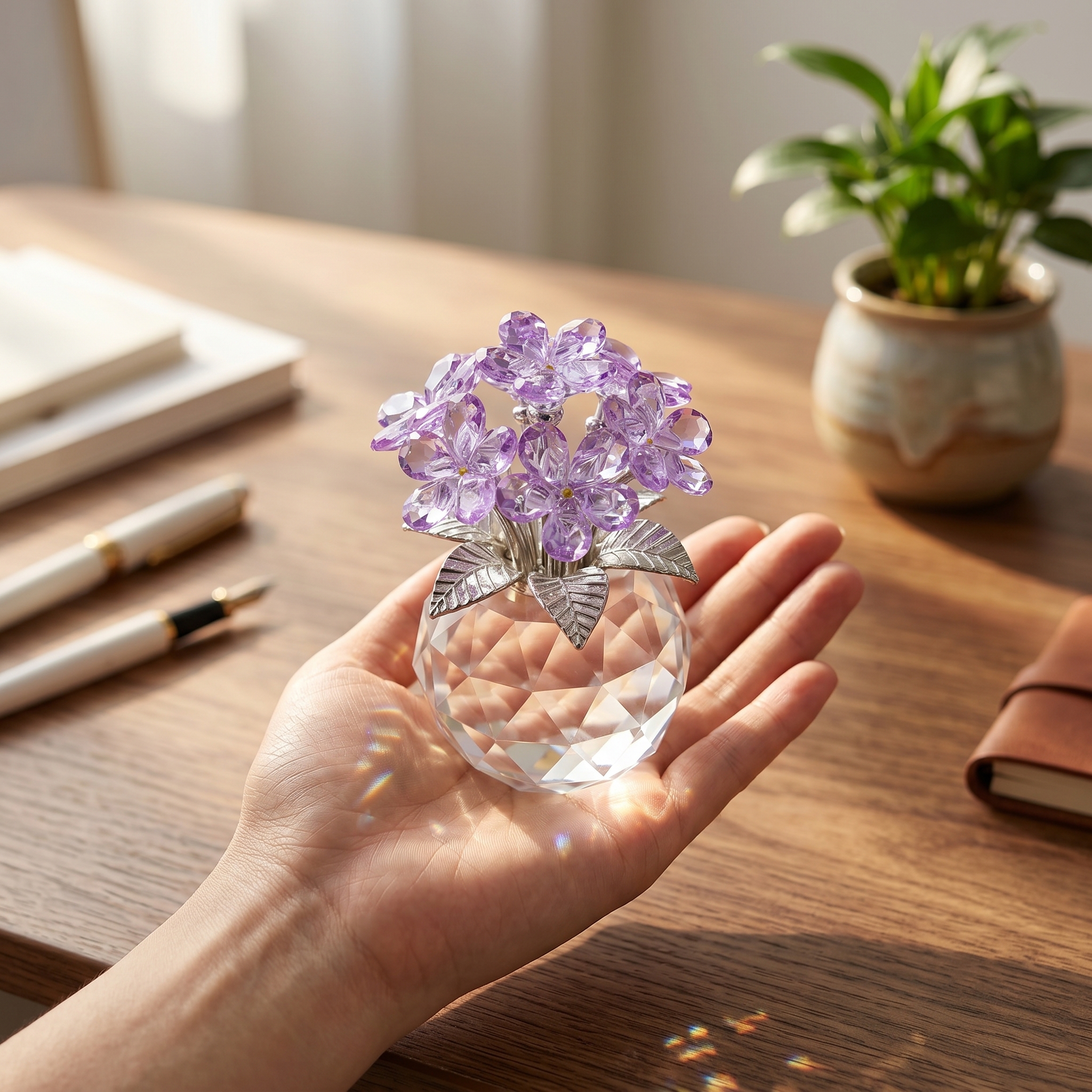 Everlasting Memories: The Crystal Forget-Me-Not Bouquet