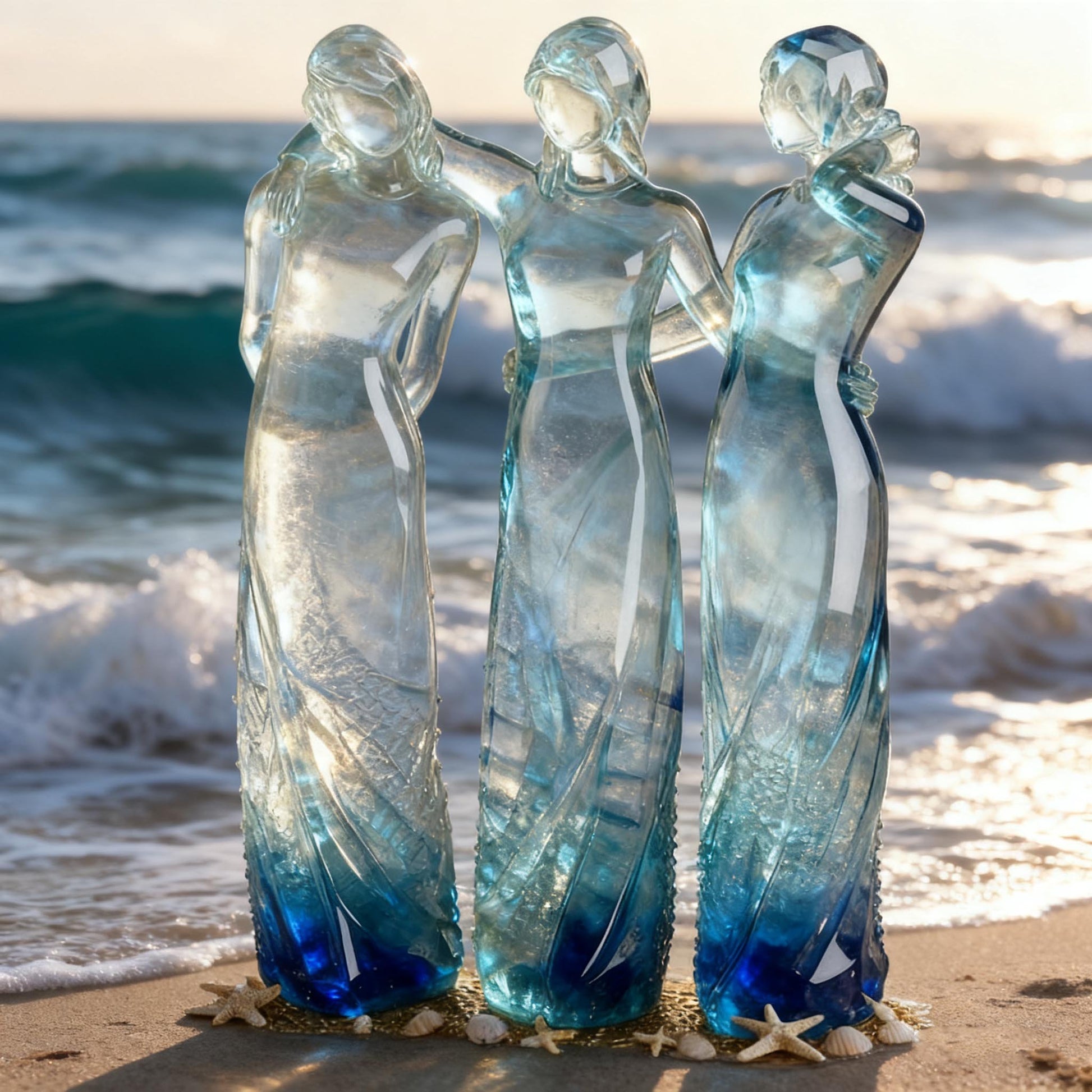 👩🏻‍🤝‍👩🏻Sisters by My Side, Celebrates Friendships Three Sisters Sculpture