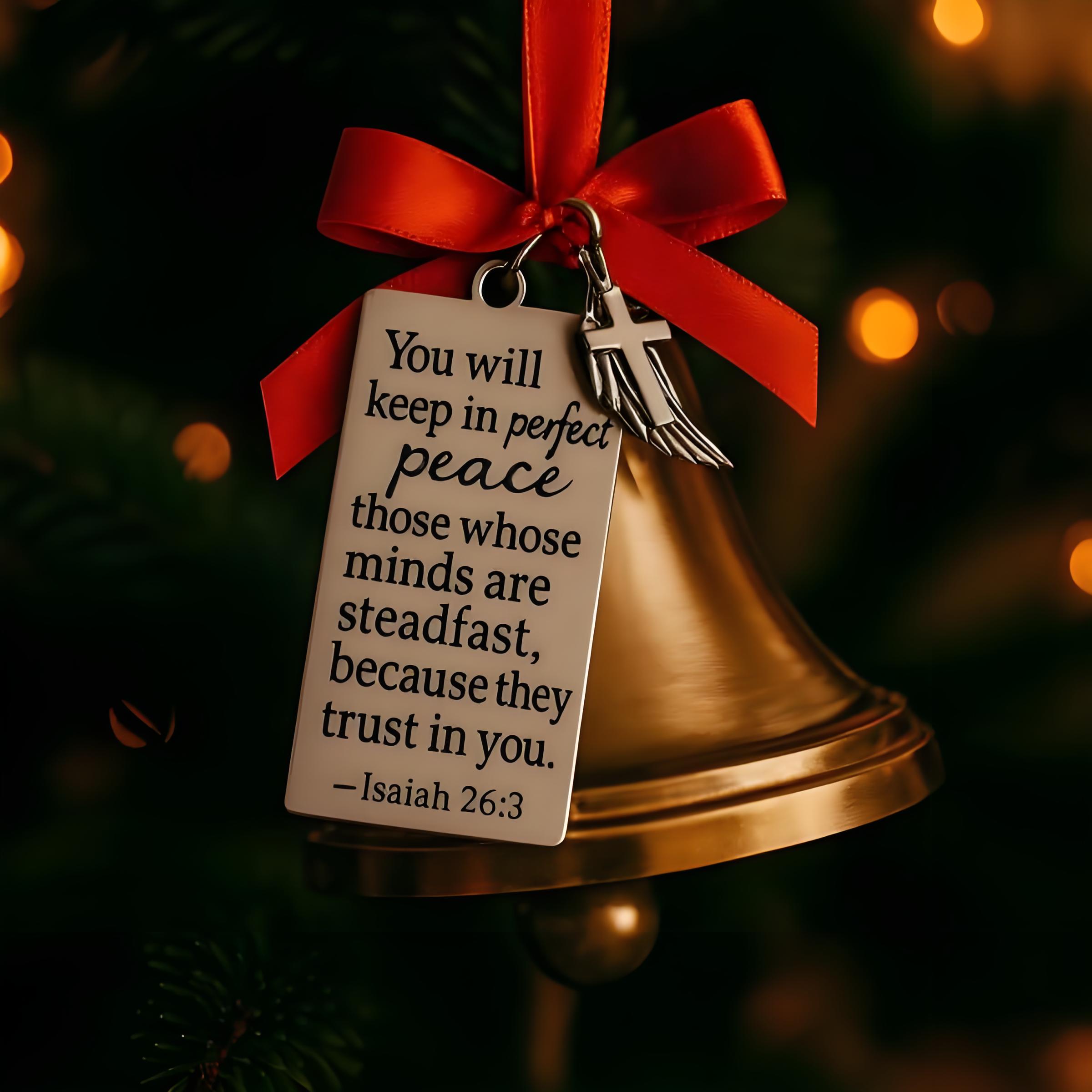 ​"Rejoice in the Lord" Christmas Bell Ornament