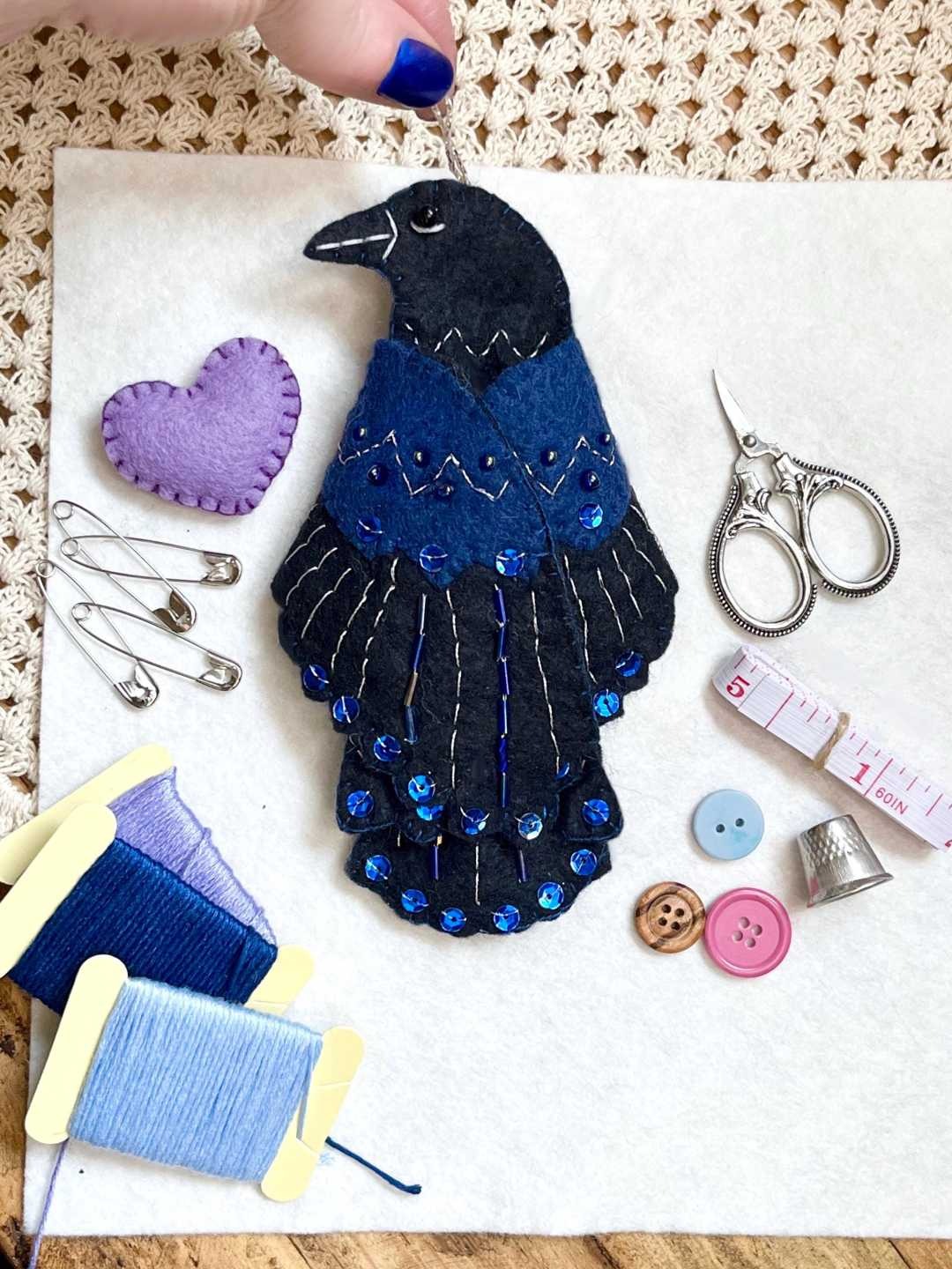 🖤 “Raven’s Keepsake – Guardian of Stitches”