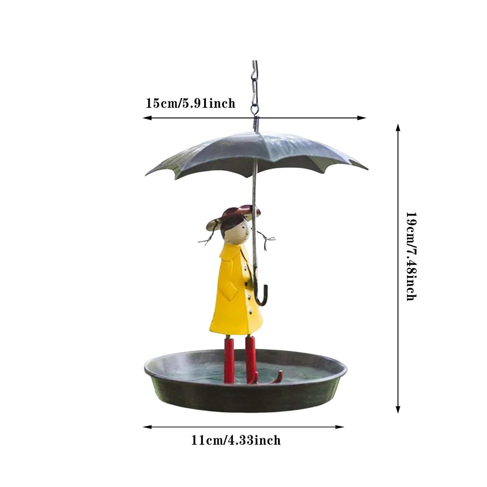 Umbrella Girl Automatic Bird Feeder