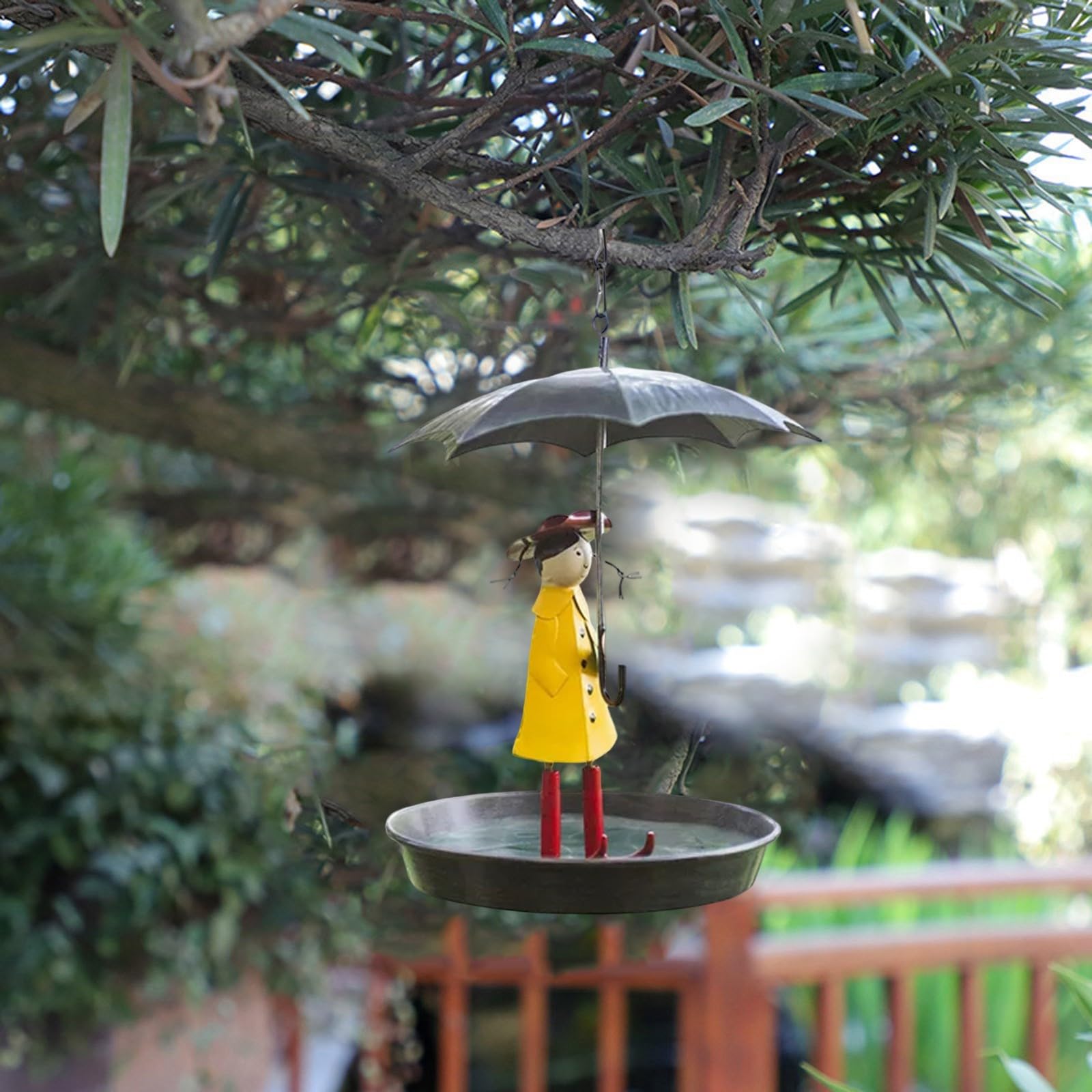 Umbrella Girl Automatic Bird Feeder