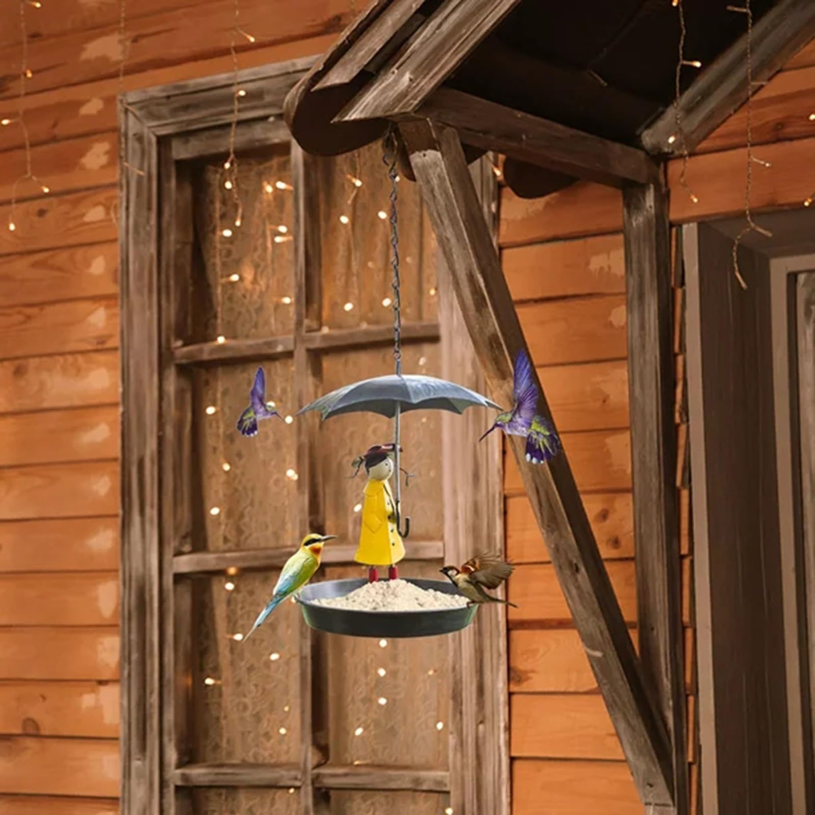 Umbrella Girl Automatic Bird Feeder