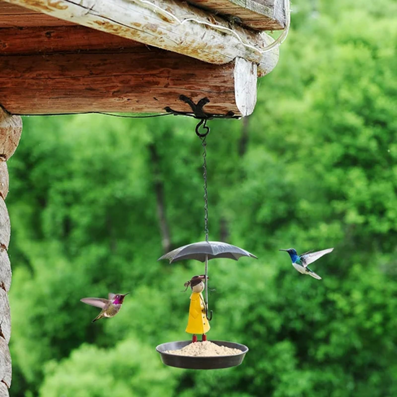 Umbrella Girl Automatic Bird Feeder