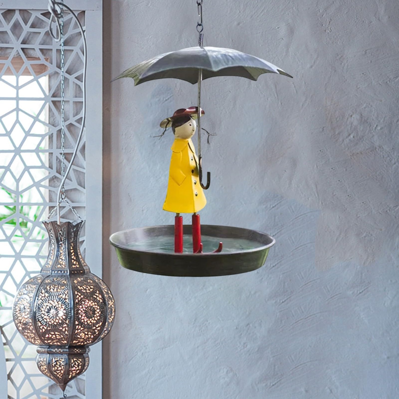 Umbrella Girl Automatic Bird Feeder