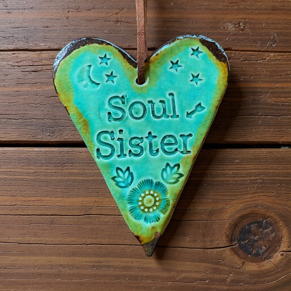 👧SOUL SISTER ... Handmade Ceramic Ornament