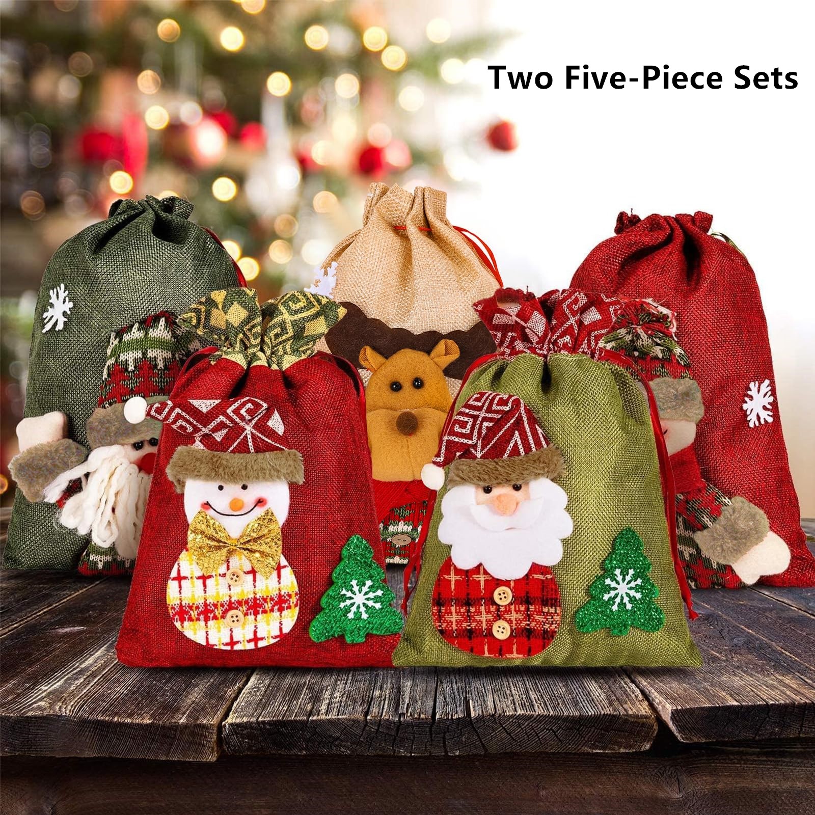 🎅Xmas Pre-Sale🔥Drawstring Christmas Wrapping Bags