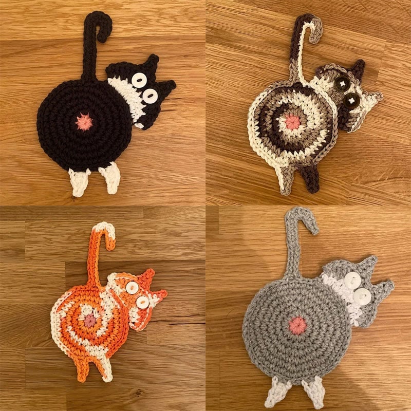 🎄Early Christmas Sale -🐱Cat Butt Coasters