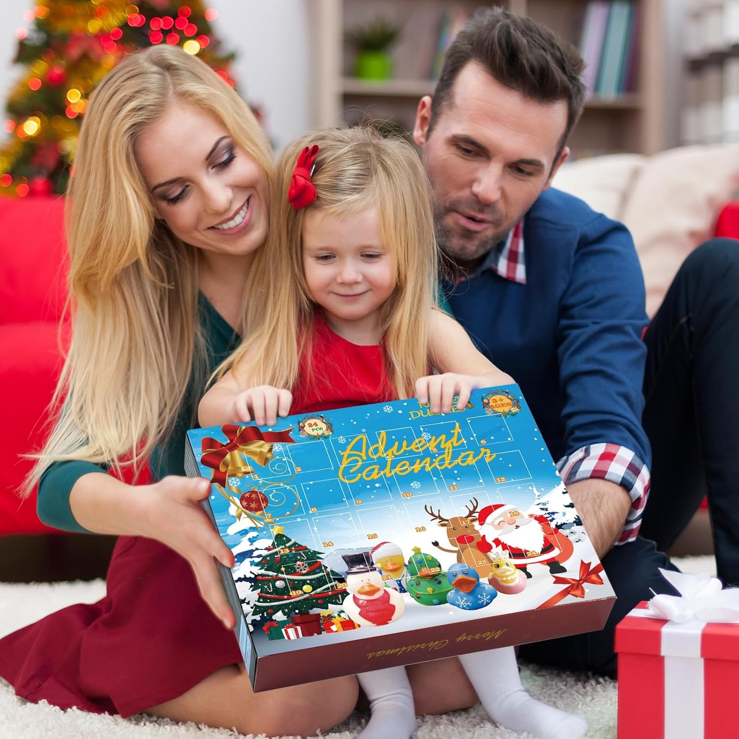 Advent Calendar 2024-24 Rubber Ducks Toys Advent Calendar for Kids
