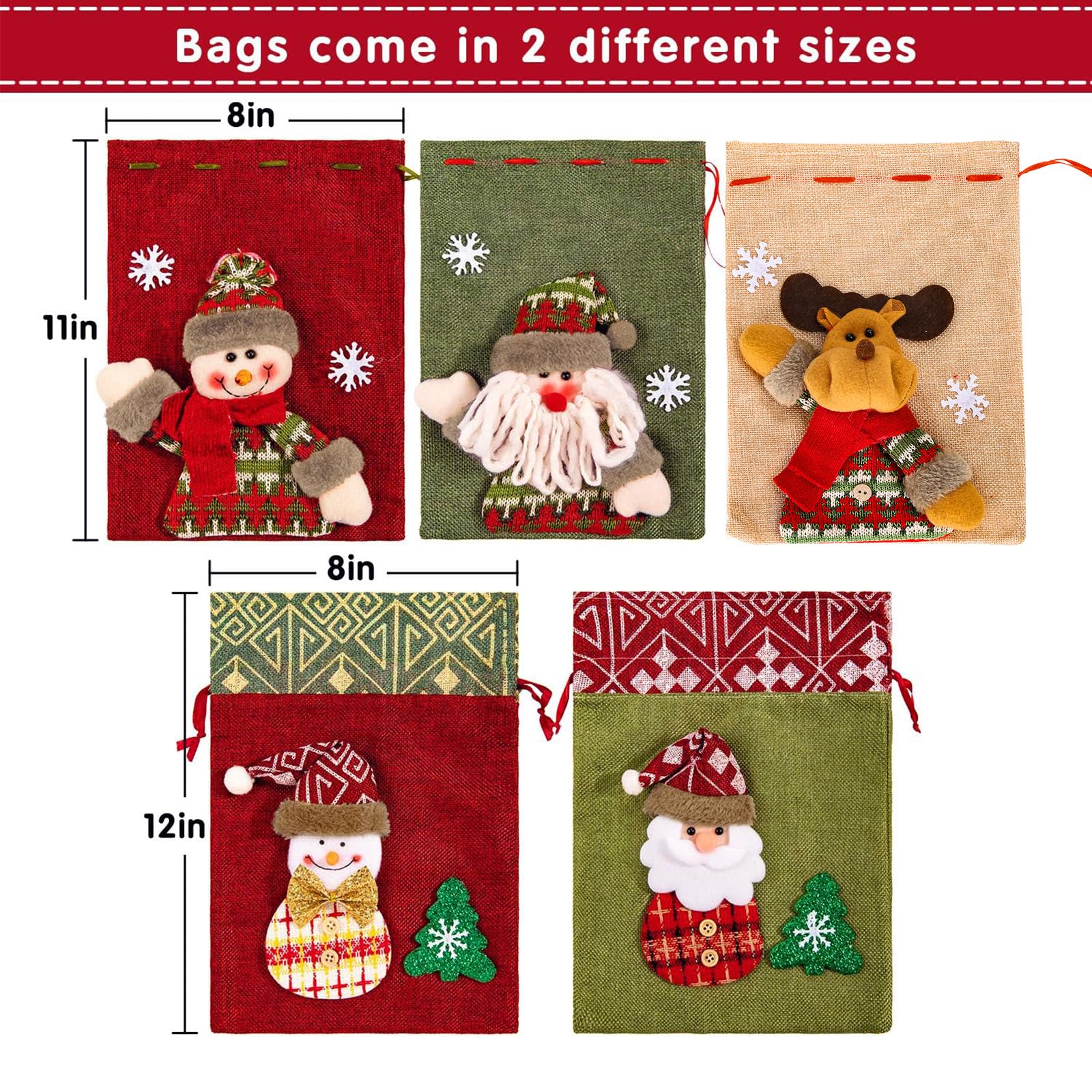 🎅Xmas Pre-Sale🔥Drawstring Christmas Wrapping Bags