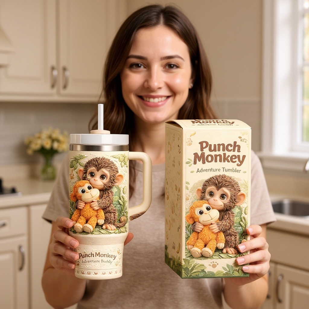 🐒 Punch Monkey Relief Tumbler💕