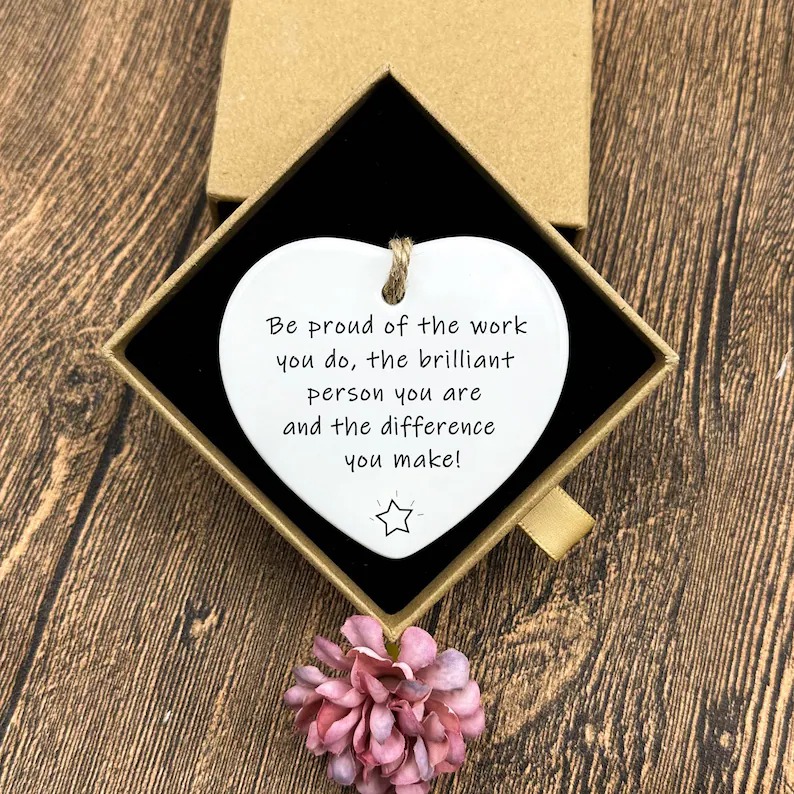 The Difference You Make, Thank You Ceramic Heart Gift