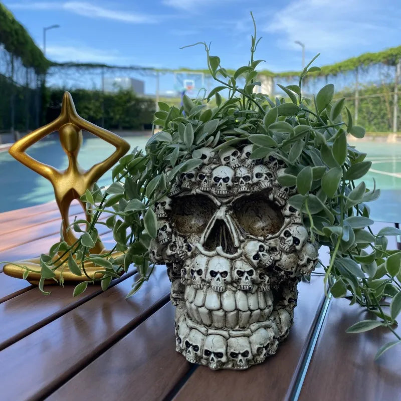 Small Resin Skeleton/Skull Planter
