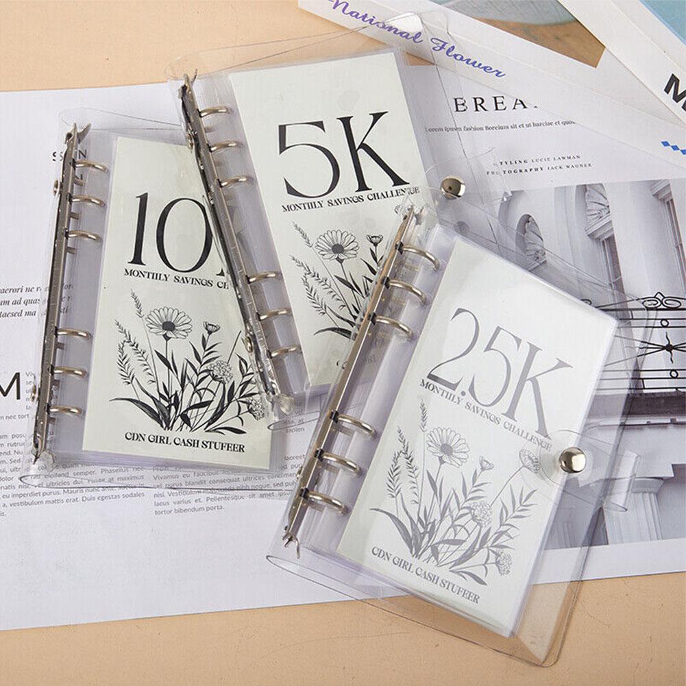 5k/10k/25k Savings Challenges Book 12 Month Money Saving Binder