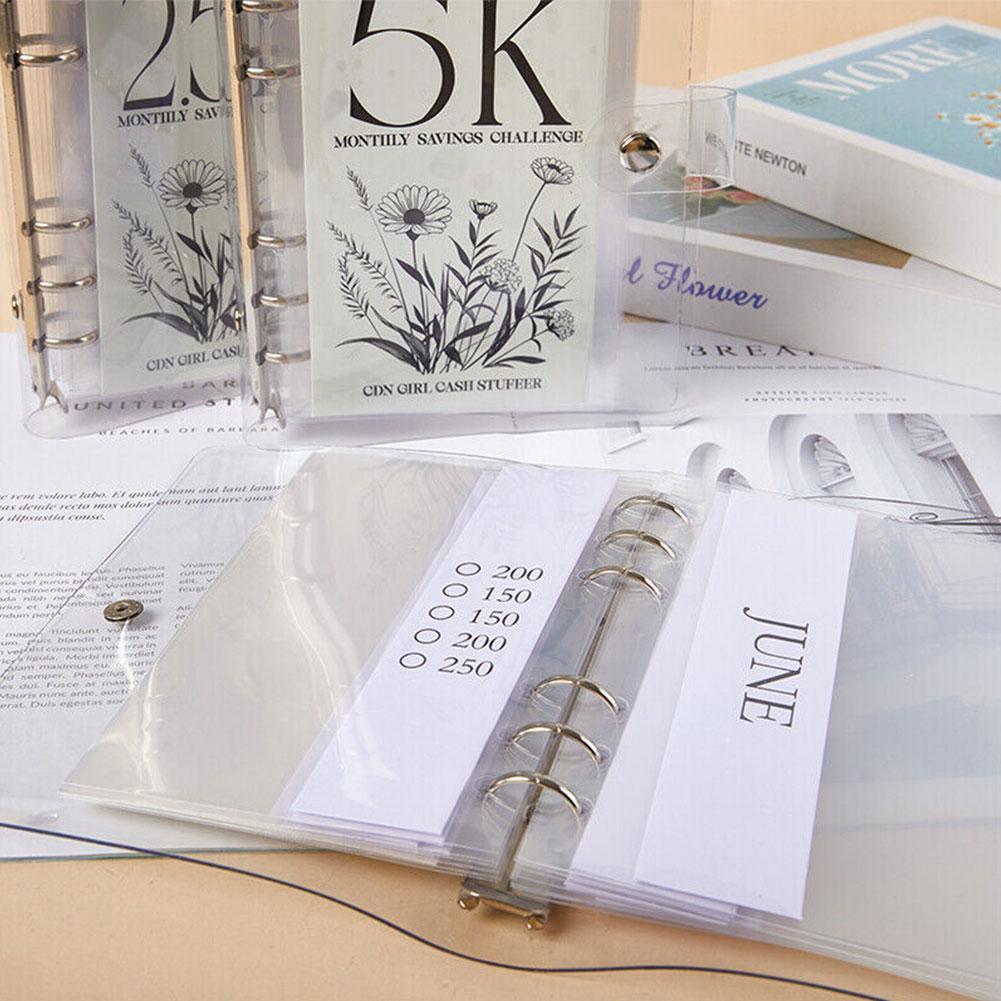 5k/10k/25k Savings Challenges Book 12 Month Money Saving Binder