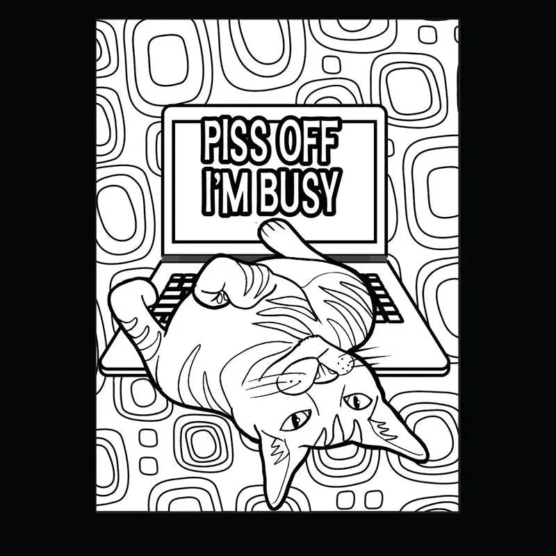 🐱Funny Kitty Memes Coloring Book For Adult Relaxation