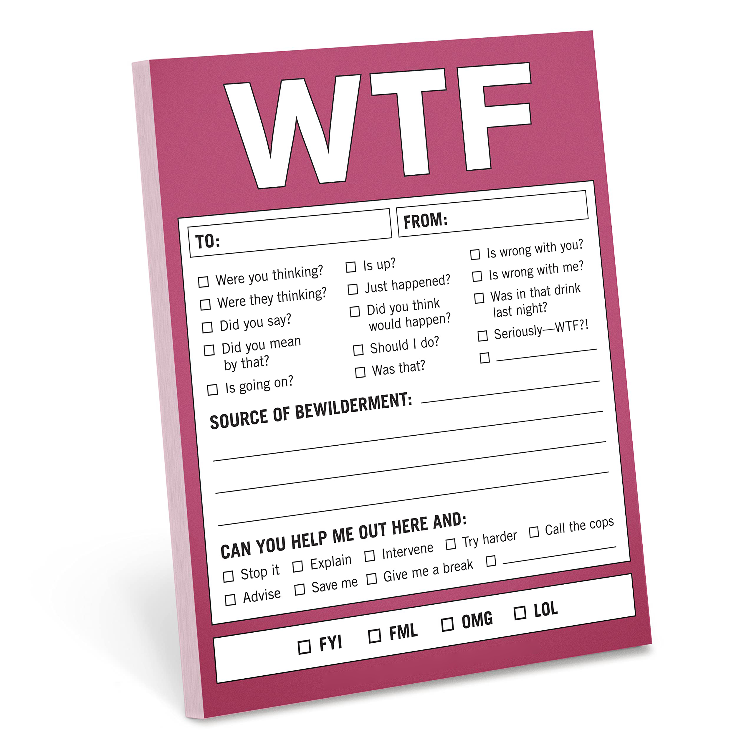  WTF Notes Nifty Note Checklist Memo Pad 