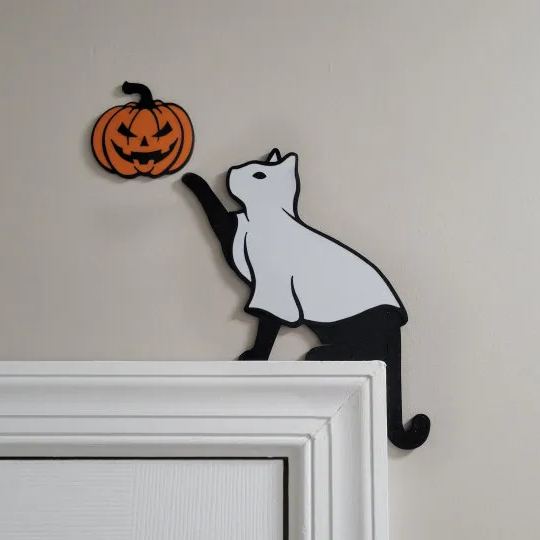 👻🎃Ghost Cat Door Corner Topper