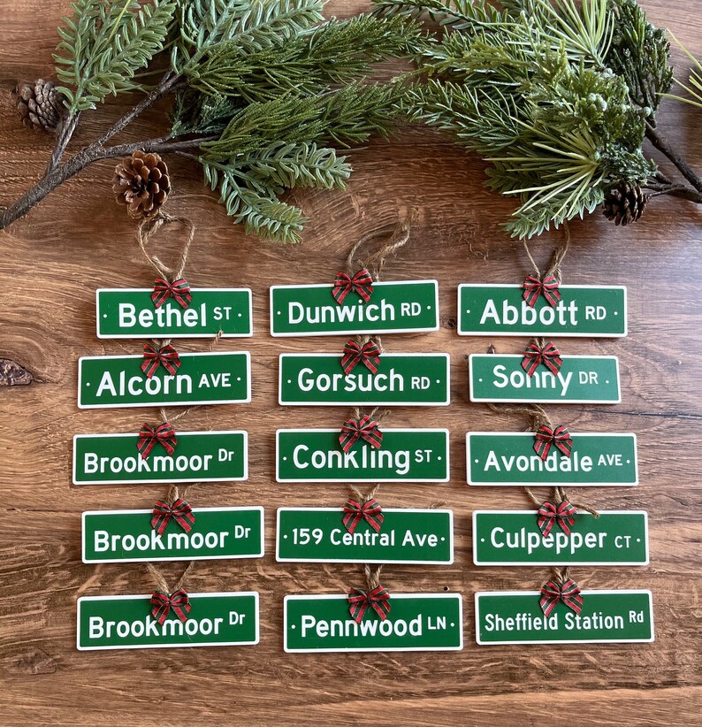 Custom Street Sign Ornament