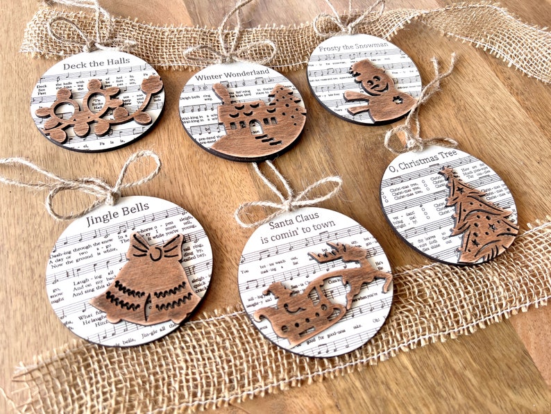 🎅Music Sheet Nativity Ornament