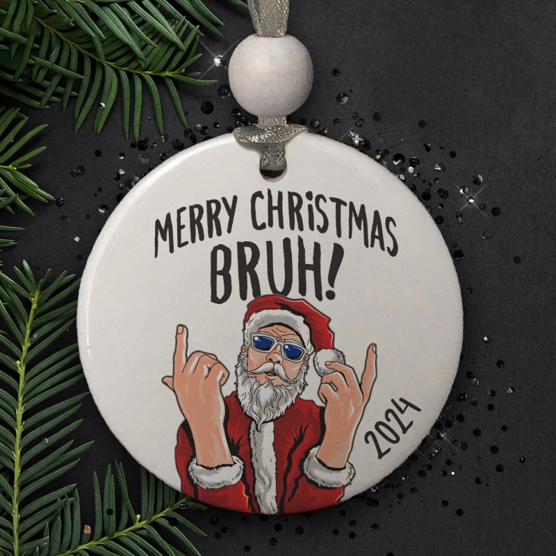 Merry Christmas BRUH Ornament