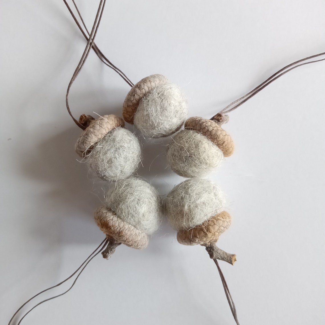 Handmade Wool Felt Acorn Ornaments🌰