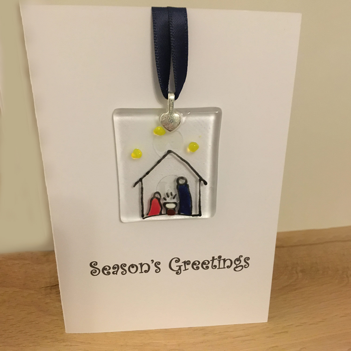 Handcrafted Fused Glass Christmas Cards