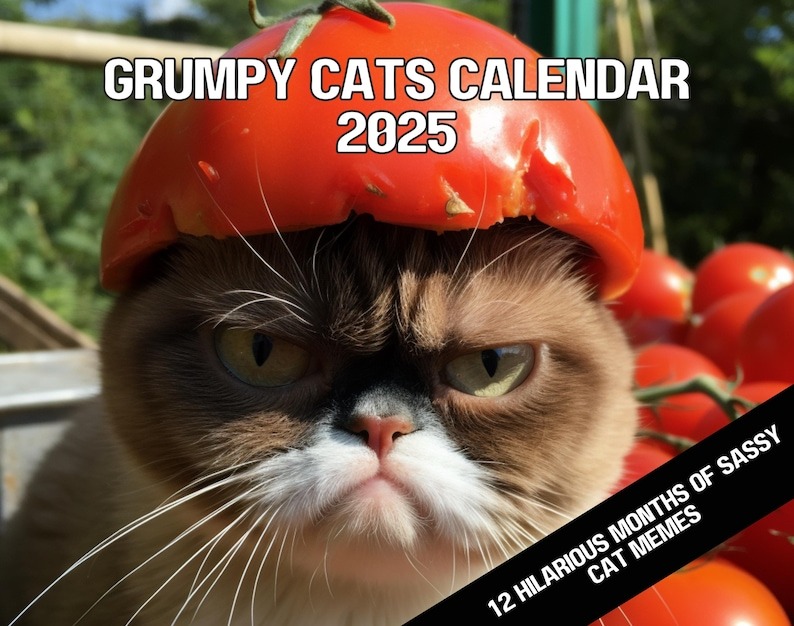 2025 funny cat calendar | angry cat calendar | funny cats