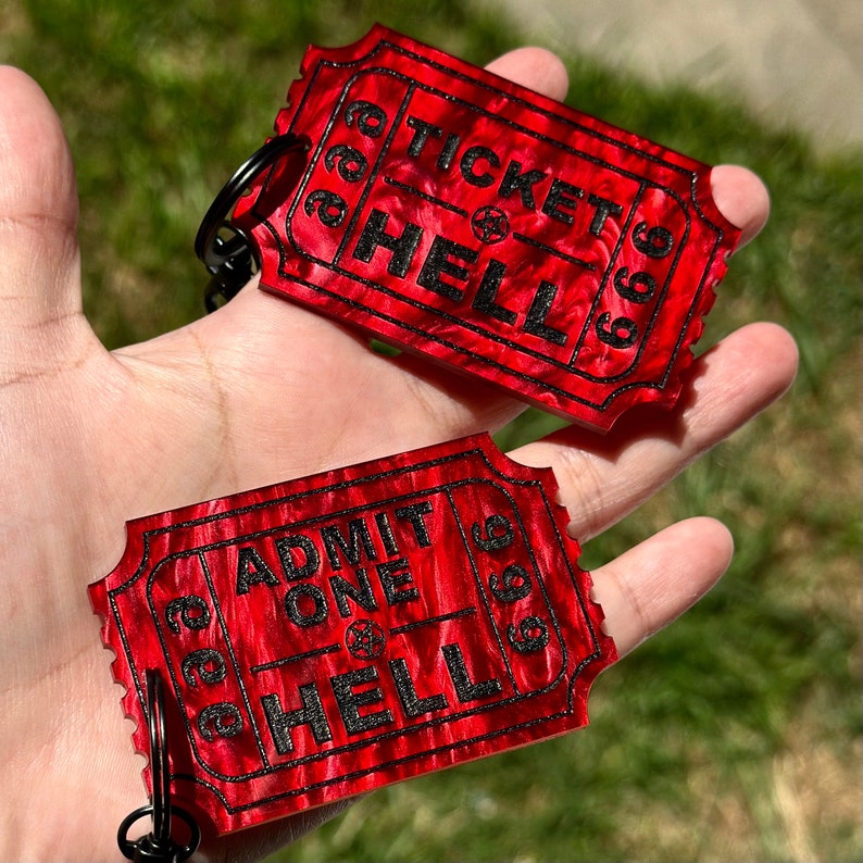 😈TICKET TO HELL keychain
