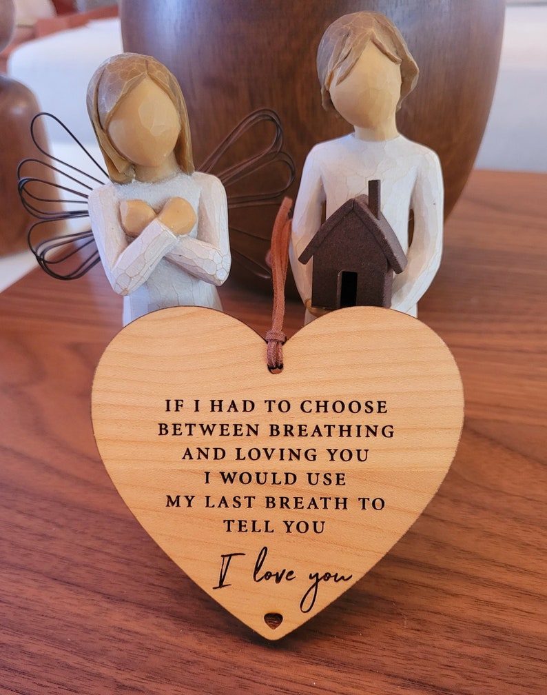 Heart Wood Plaque Valentine's Gift