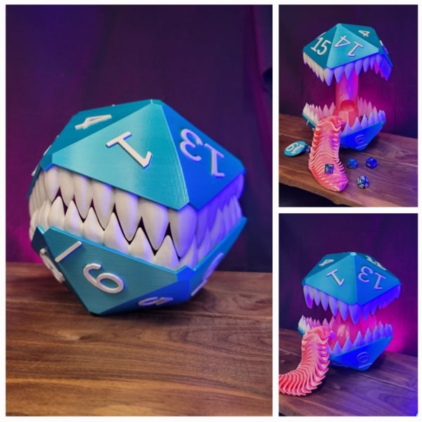 Simulated dice tower