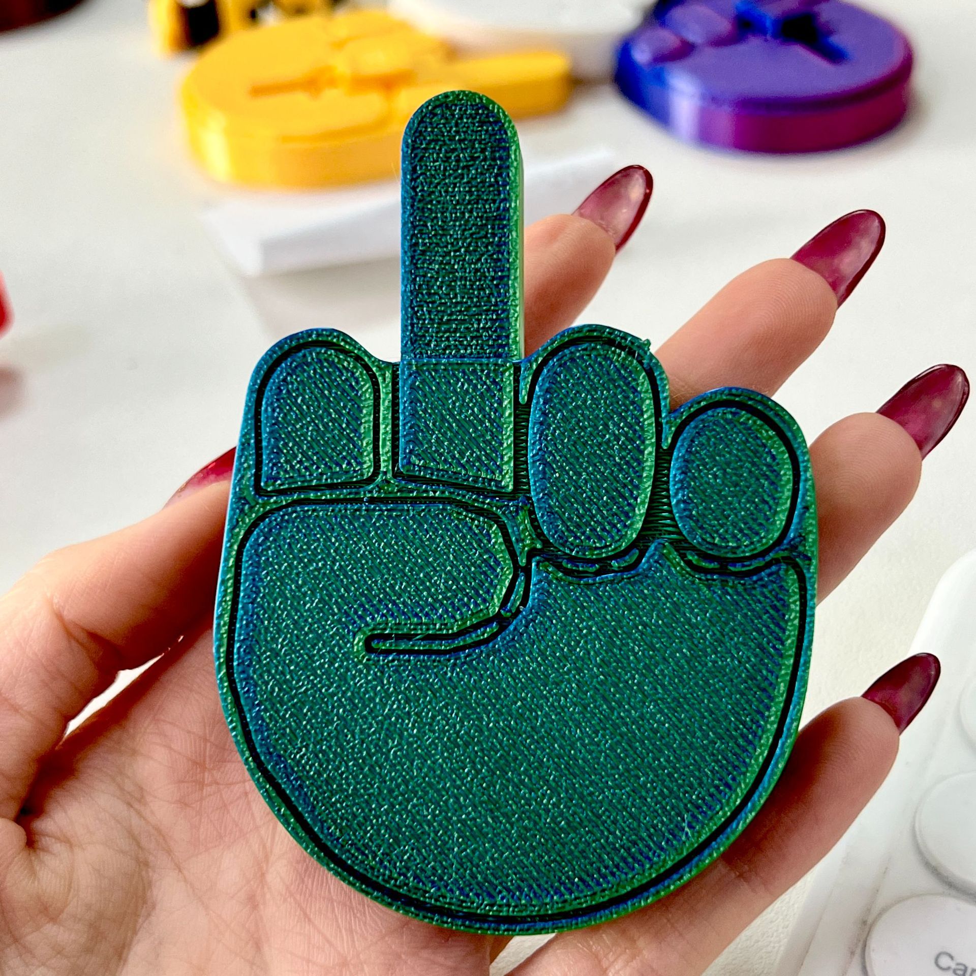 Funny 3D Printed Middle Finger Toy