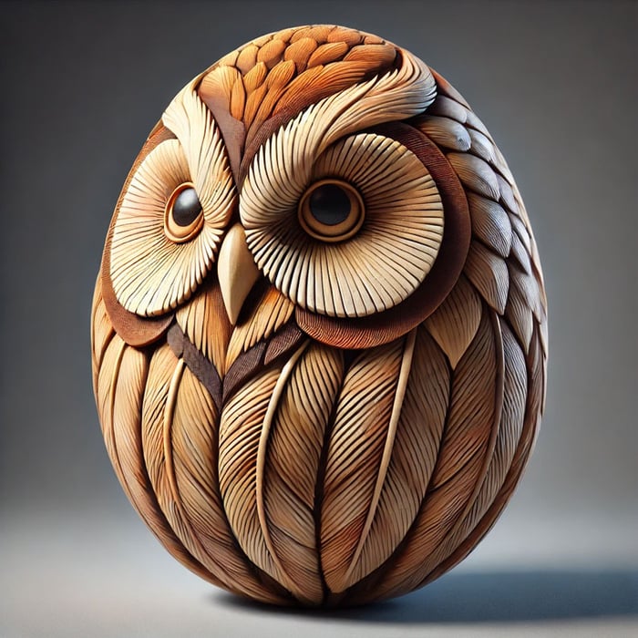 Animal Easter carving craft egg