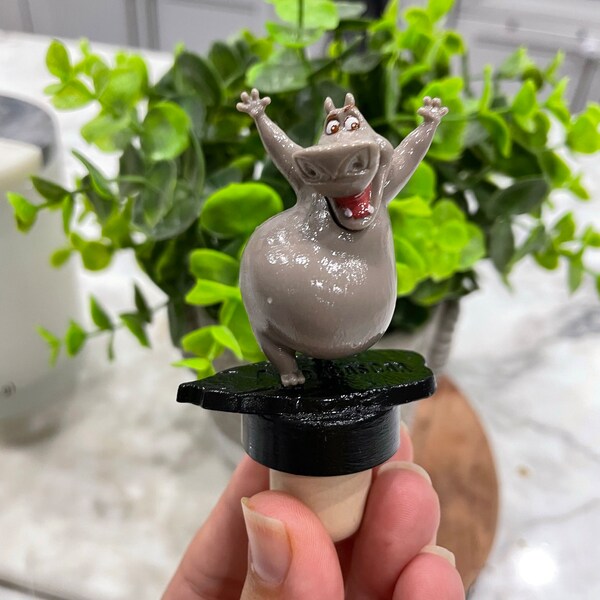 Fun Cartoon Hippo Bottle Stopper