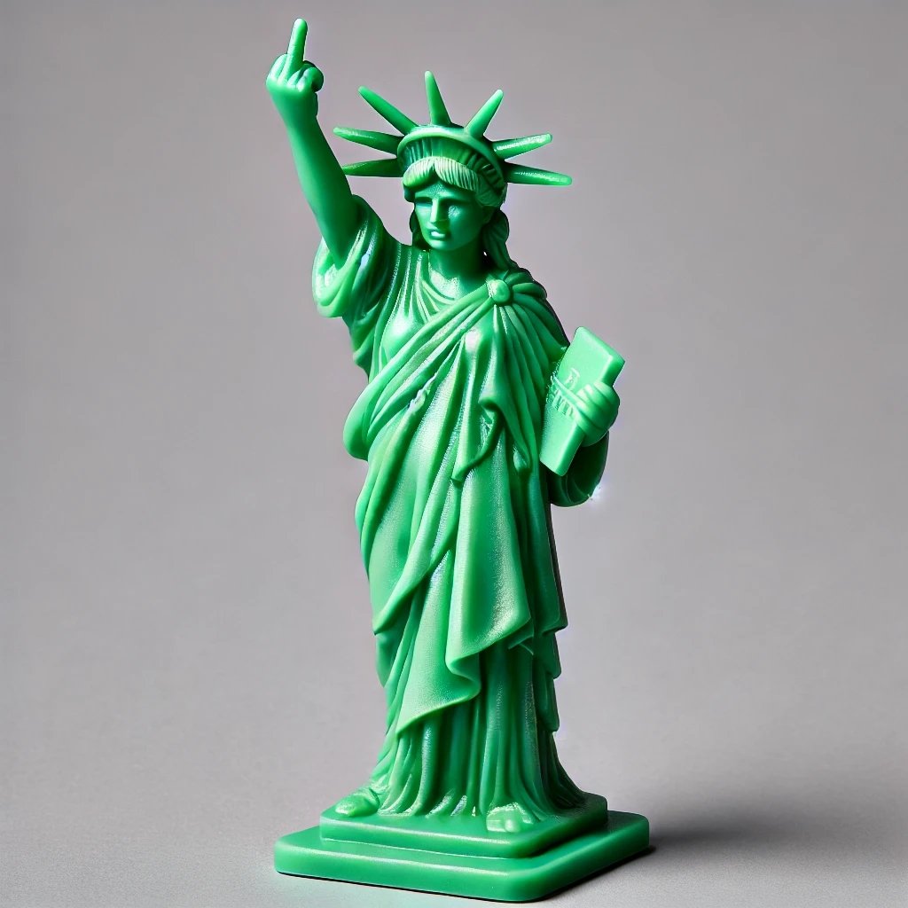 Liberty Statue with Attitude – Flipping the Bird!