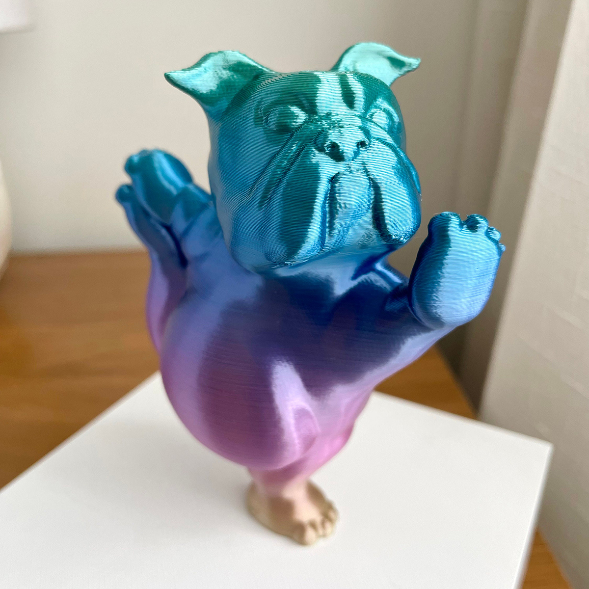 3D 打印斗牛犬瑜伽雕像套装(3 件)
