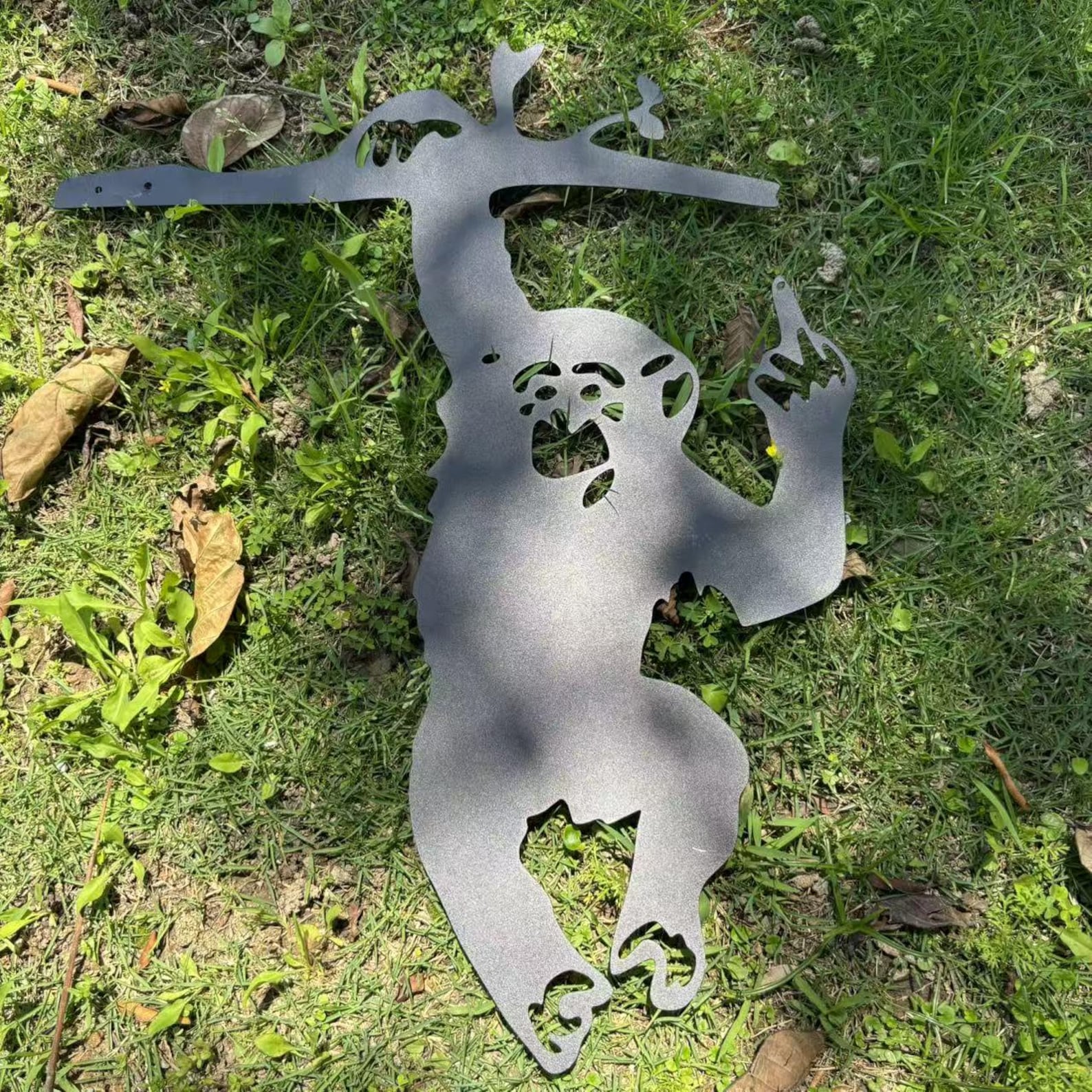 Monkey Middle Finger Metal Art