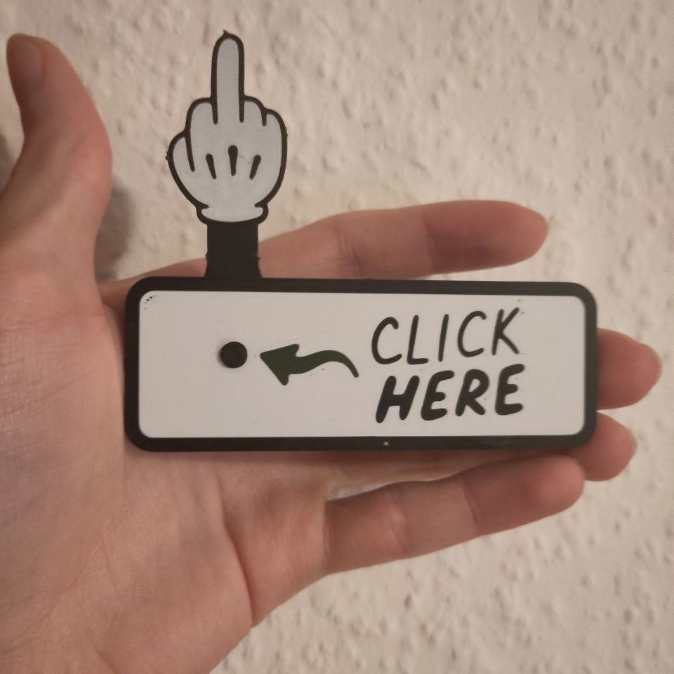 The "Click Here" Surprise Button - Hilarious Prank Toy